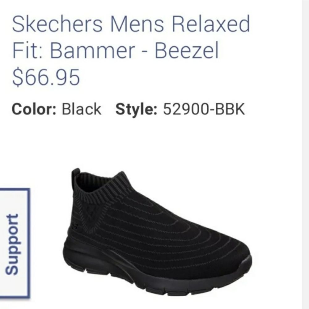 MENS SKECHERS BAMMER RELAXED FIT BEEZEL BLACK SZ 11 LIKE NEW SOLD OUT!
